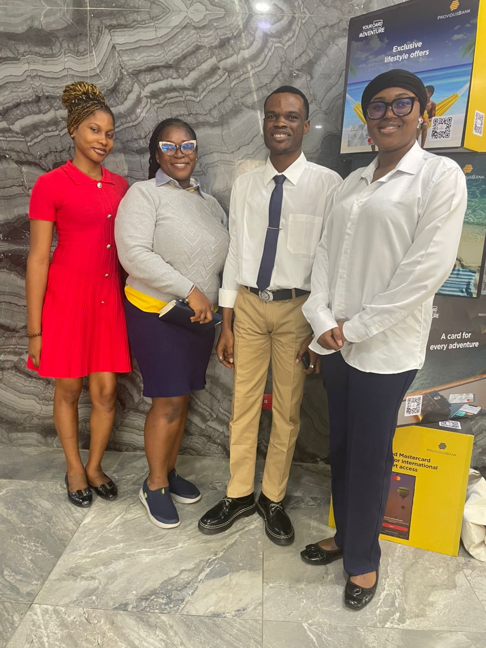 NOSA National Executives Visit Mrs. Amara at Providus Bank