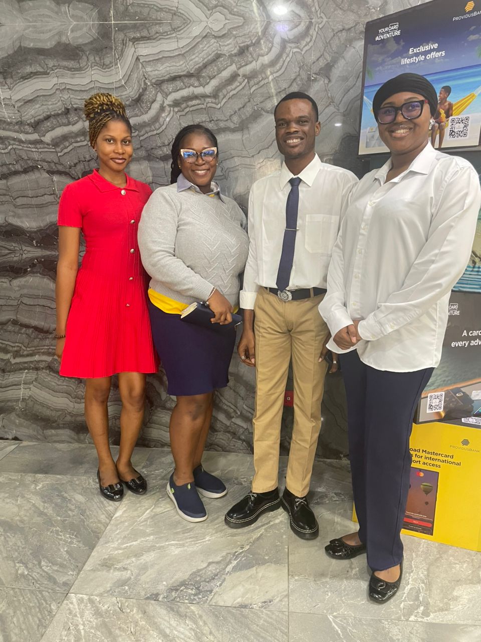 NOSA National Executives Visit Mrs. Amara at Providus Bank